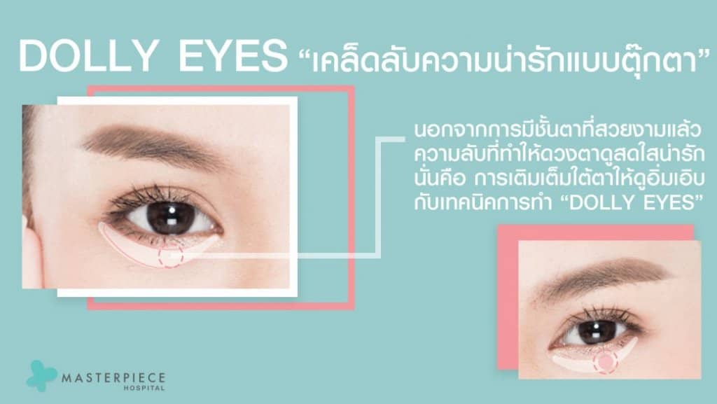 ดอลลี่อาย Dolly eyes ทำให้ตาดูอิ่มเอิบ ตาเด่นเป็นประกาย