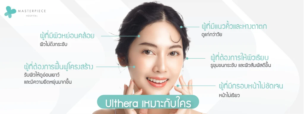 ULTHERA เหมาะกับผู้ดูแก่กว่าวัย กรอบหน้าไม่ชัดเจน