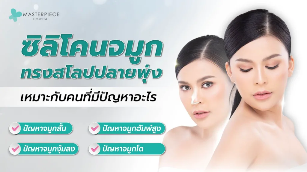 ซิลิโคนจมูกทรงสโลปปลายพุ่ง เหมาะกับคนที่มีปัญหาอะไร